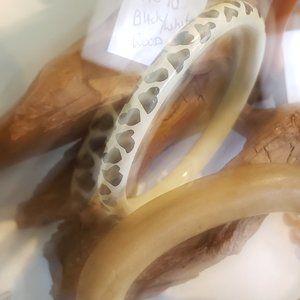 Black and White Wood Bracelet